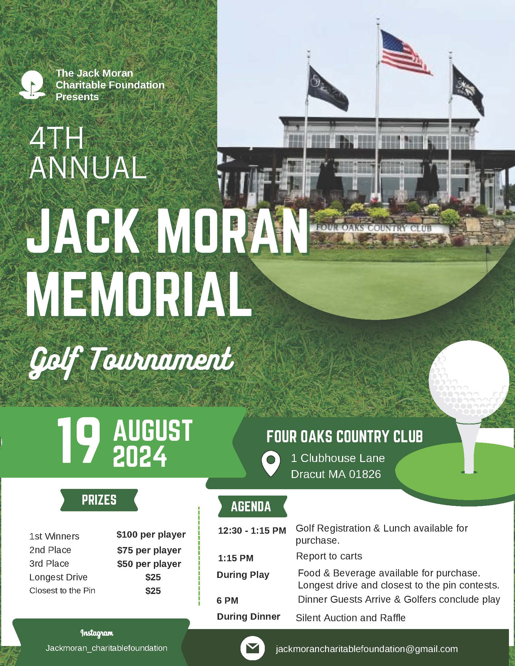 graphic for JMCF 4th Annual Golf Fundraiser